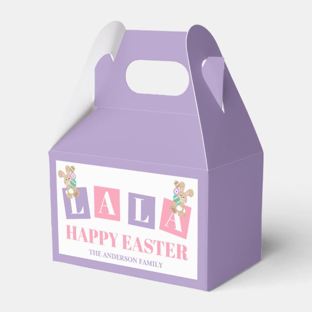 La La Easter Bunny Favor Boxes Geschenkschachtel (Vorderseite)