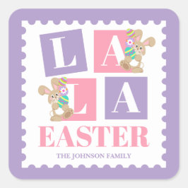 La La Easter Bunny Pastel Sticker