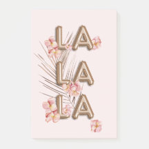 LA LA Girly Trendy RoseGold Blume Motivation