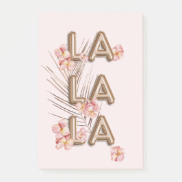 LA LA Girly Trendy RoseGold Blume Motivation Post-it Klebezettel