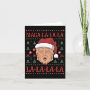 La La La Donald Trump Potus 47 Ugly Weihnachten 2 Karte
