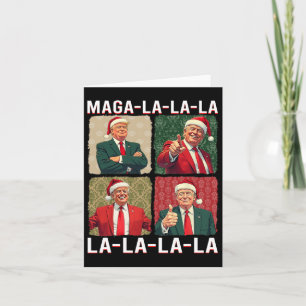 La La La Donald Trump Potus 47 Ugly Weihnachten 3 Karte