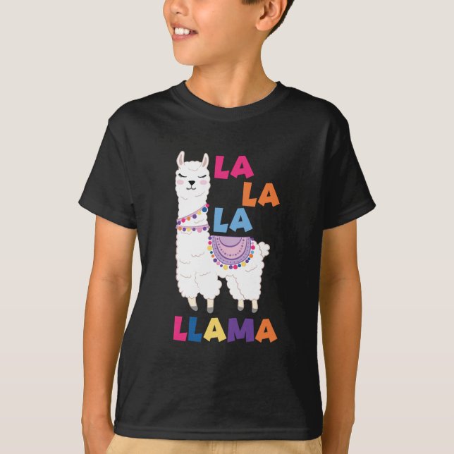 La La La La Llama - Funny Sing Llama T-Shirt (Vorderseite)