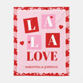 La La Love Valentine’s Day Fleecedecke