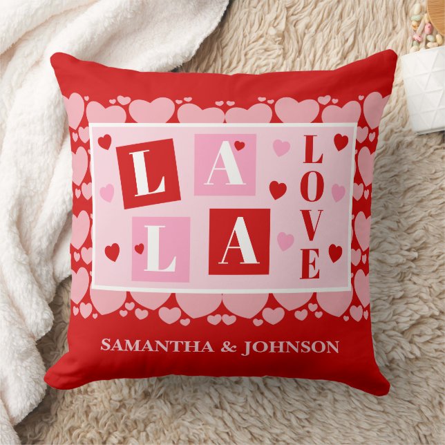 La La Love Valentine’s Day Personalized Kissen (Decke)