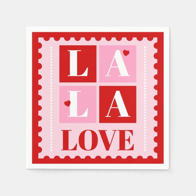 La La Love Valentine’s Day Serviette (Vorderseite)