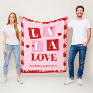 La La Love Valentinstag Fleecedecke