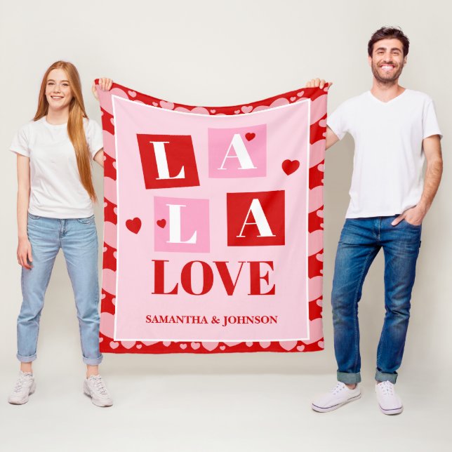 La La Love Valentinstag Fleecedecke (Beispiel)