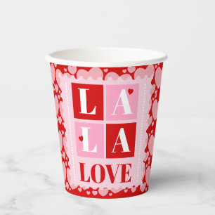 La La Love Valentinstag Pappbecher