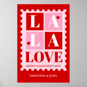 La La Love Valentinstag-Wandkunst – Ausdruckbar Poster