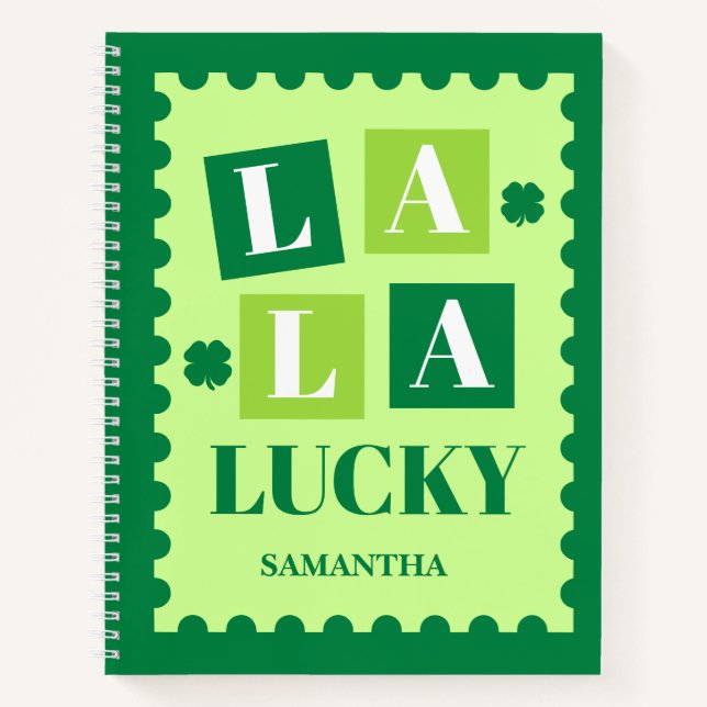 La La Lucky St. Patrick’s Day Notizbuch (Vorderseite)