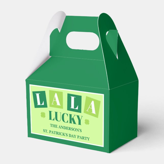 La La Lucky St. Patrick’s Day Party Geschenkschachtel (Vorderseite)