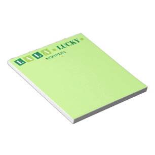La La Lucky St. Patrick’s Day Personalisiert Notizblock