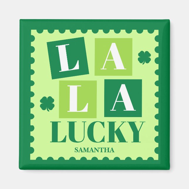 La La Lucky St. Patrick’s Day Personalized  Magnet (Vorne)