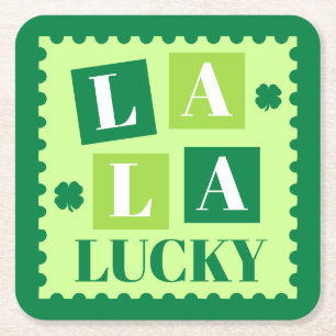 La La Lucky St. Patrick’s Day Rechteckiger Pappuntersetzer