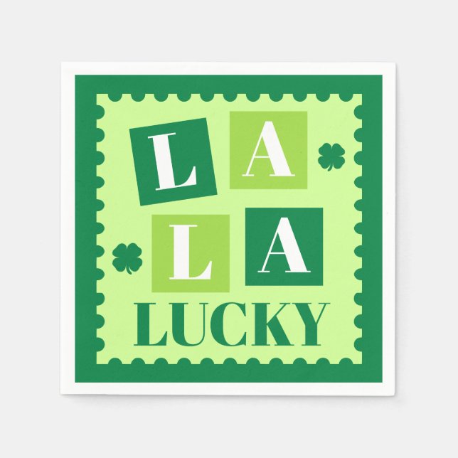 La La Lucky St. Patrick’s Day Serviette (Vorderseite)