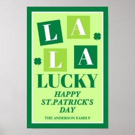 La La Lucky St. Patrick’s Day Wall Art Print Poster