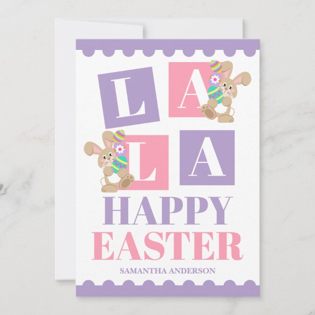 La La Osterhase Feiertagskarte (Vorderseite)