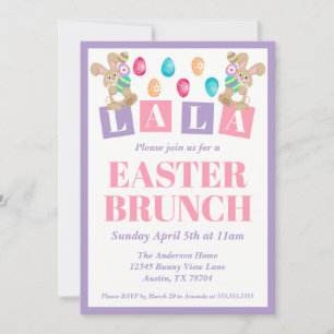 La La Osterhase Osterbrunch-Einladung Einladung
