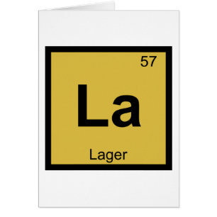 La - Lagerbier-Chemie Periodensystem-Symbol