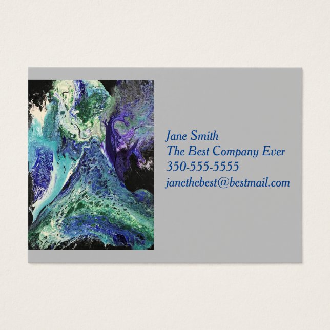 La Laguna #1 Gemälde in blauer, aquamariner Visite (Vorderseite)