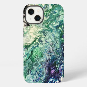 La Laguna gemalt in Blau Türkis Weiß Schwarz  iPhone 13 Hülle