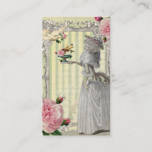 La Lettre D'amour Elfenbein Visitenkarte