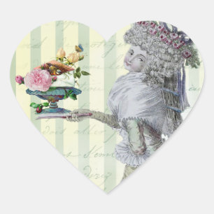 La Lettre D'amour Herz-Aufkleber