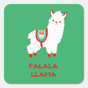 La Llama Quadratischer Aufkleber