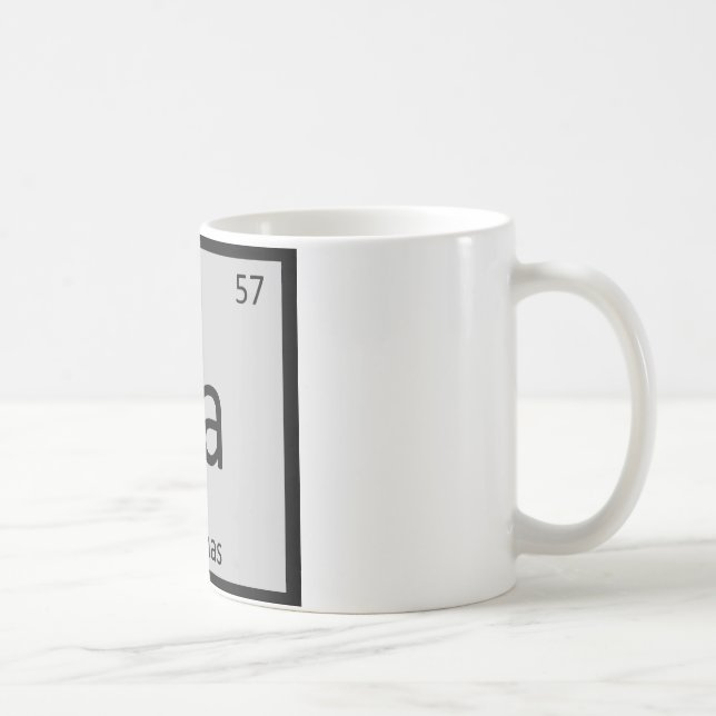 La - Llamas Chemistry Periodic Table Element Tasse (Rechts)