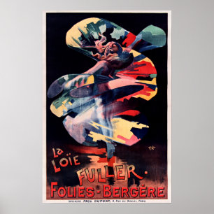 LA LOIE FULLER Folies Bergere Paris Theater Tanz Poster