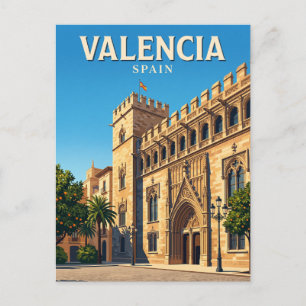 La Lonja de la Seda Spanien Postkarte