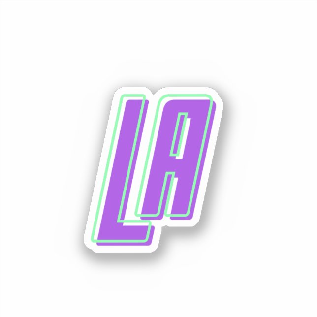 LA Los Angeles Aufkleber (Vorderseite)