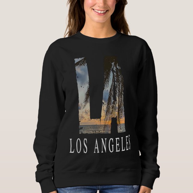 La Los Angeles California Souvenir Beach City West Sweatshirt (Vorderseite)