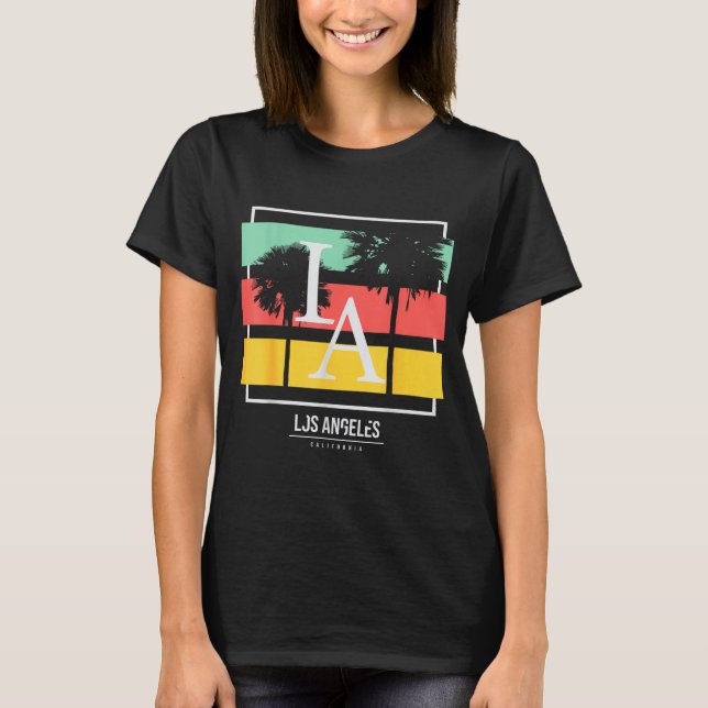 La Los Angeles California  T-Shirt (Vorderseite)