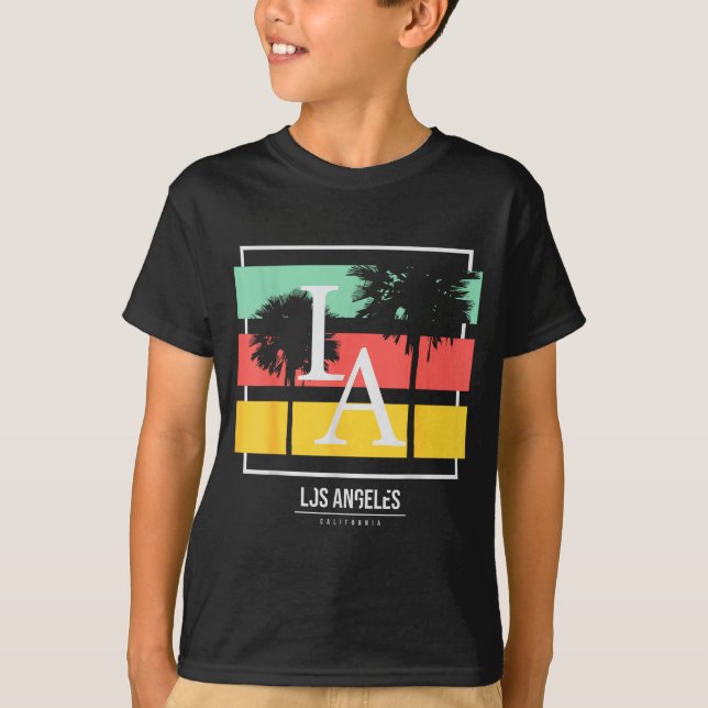 La Los Angeles California  T-Shirt (Vorderseite)