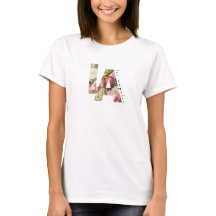 LA Los Angeles Floral Tri-Blend-Shirt