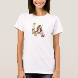 LA Los Angeles Floral Tri-Blend-Shirt T-Shirt