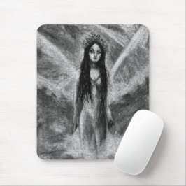 La Luna Dark Angel Fairy Woman Goth Fantasy Art Mousepad