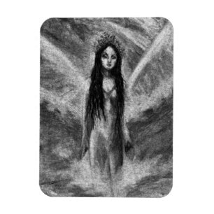 La Luna Dunkler Engel Feenfrau Goth Fantasy Kunst Magnet