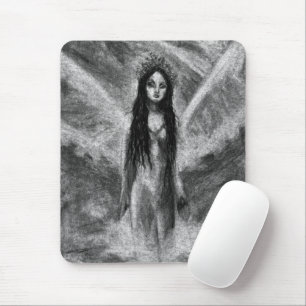 La Luna Dunkler Engel Feenfrau Goth Fantasy Kunst Mousepad