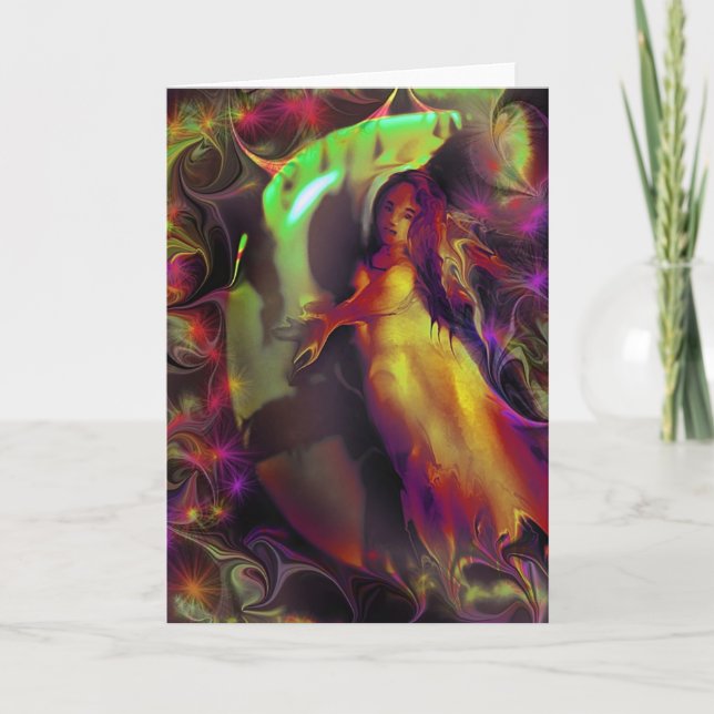 La Luna-Grußkarte Karte (Vorderseite)