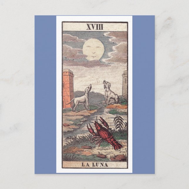 La luna Tarot Card Postkarte (Vorderseite)