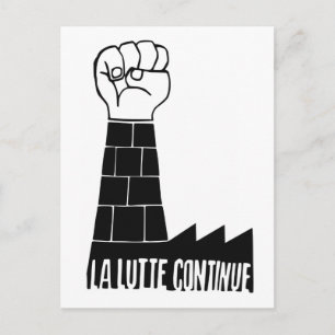 La lutte fortfahren postkarte