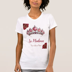 La Madrina mit Rote Rosen & Quince Squad Design T-Shirt