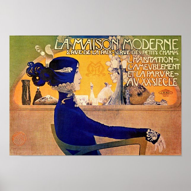 La Maison Moderne - Jugendstil Druck von M. Orazi Poster (Vorne)