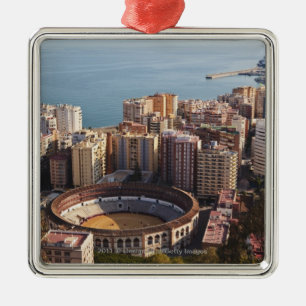 La Malagueta Stierkampfarena und Hafen Ornament Aus Metall