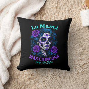 La Mamá Más Chingona Funny Spanish Mama Kissen