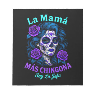 La Mamá Más Chingona Funny Spanish Mama Notizblock