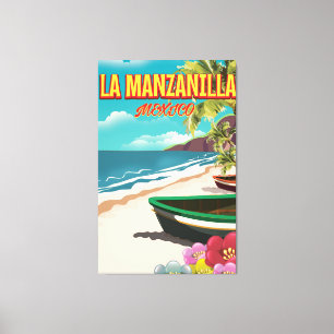 La Manzanilla Mexiko Reiseplakat Leinwanddruck
